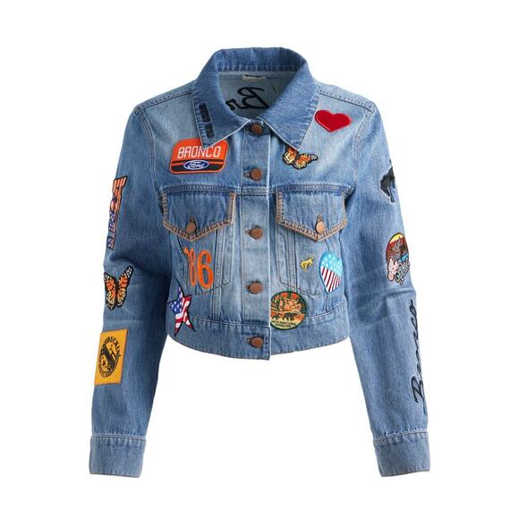 Alice + Olivia X BRONCO JEFF DENIM JACKET S - Picture 5 of 14
